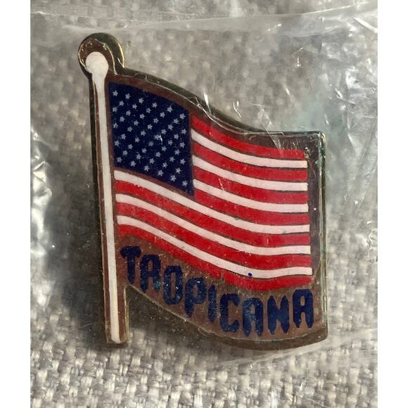 Unbranded Other - Tropicana American Flag Lapel Pin Vintage